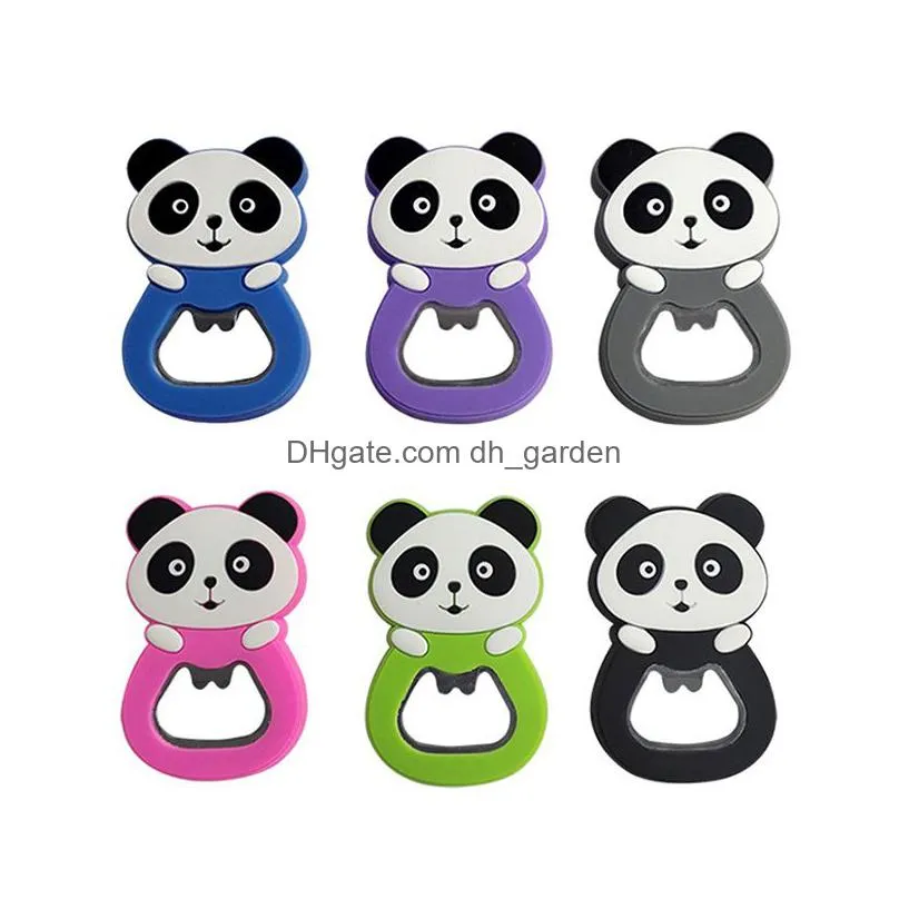 pvc refrigerator stick cartoon panda bottle opener magnetic stick household decoration accessories