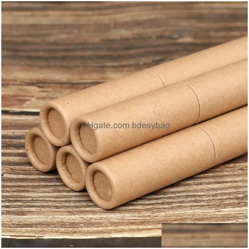 5/10/20gram small perfume paper tube packaging joss stick convenient carrying kraft paper incense tube give box lx3227