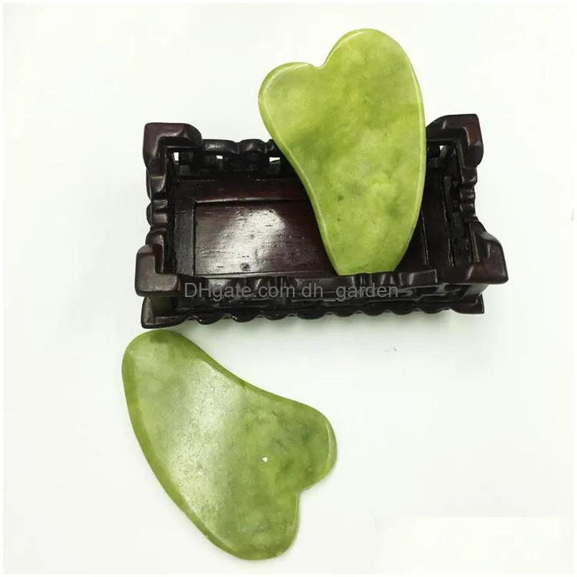 natural stone jade guasha gua sha board party favor massager for scrapping therapy jades roller 3 colors