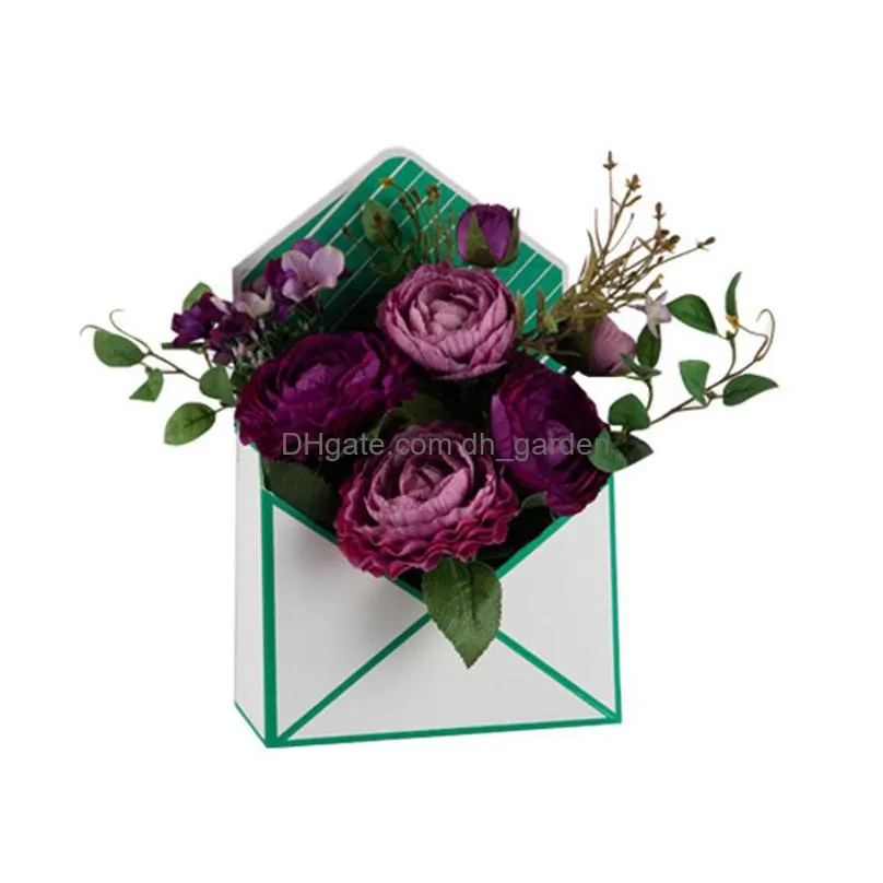 creative envelope flower box gift wrap folding rose mothers day valentines days flowers packaging desktop decoration floral art