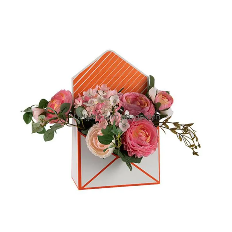 creative envelope flower box gift wrap folding rose mothers day valentines days flowers packaging desktop decoration floral art