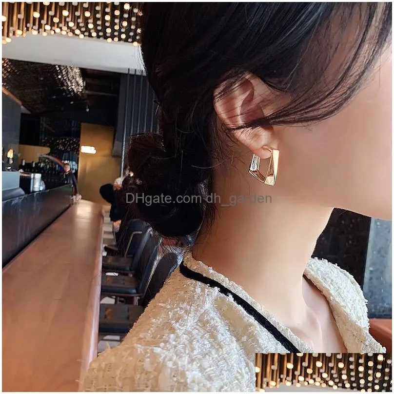 Dangle & Chandelier Retro Irregar Metal Square Earrings For Woman Fashion Korean Jewelry Hip Hop Party Girls Unusual Pendant Dhgarden Otgex