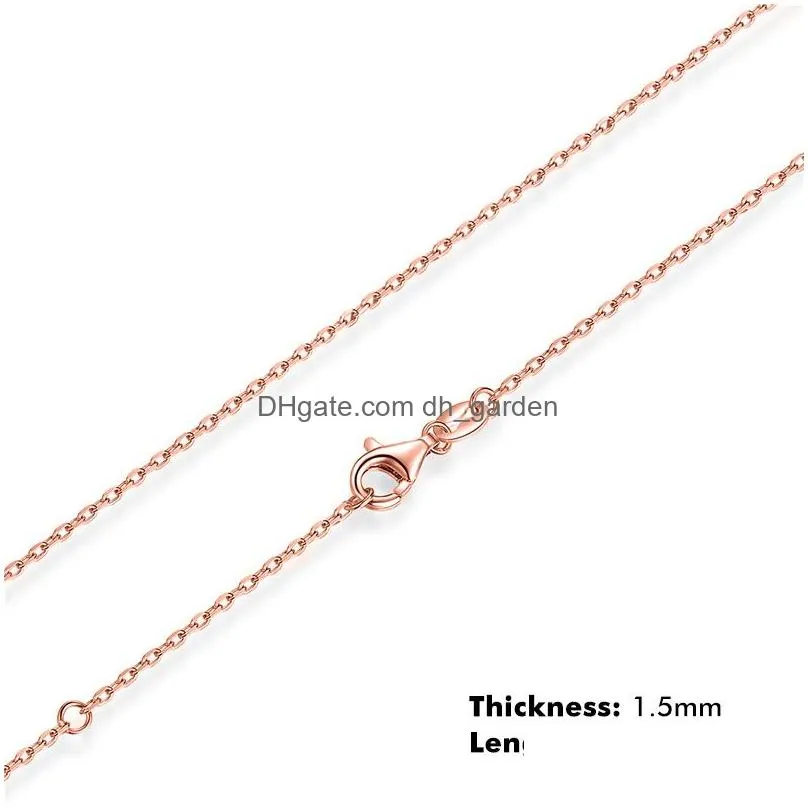 Chains Classic Basic Chain 100% 925 Sterling Sier Lobster Clasp Adjustable Necklace Fashion Jewelry For Drop Delivery Jewelr Dhgarden Otrmj