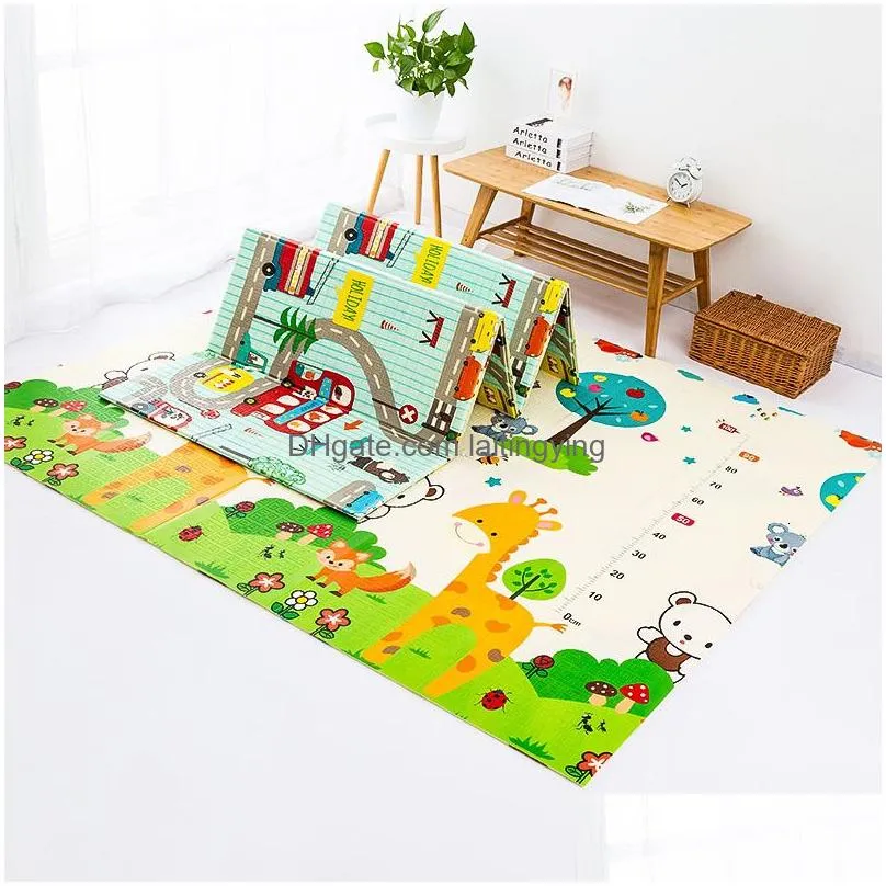 Play Mats Xpe Baby Mat 180X120M Foldable Kids Cling Toys For Children Room Decor Gym Activity Educational Carpet Rug Puzzle Drop Del Dhalk