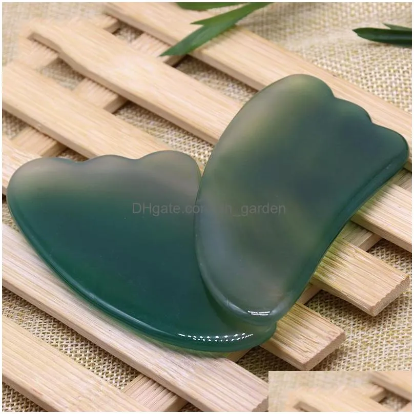 natural jade scraping board party favor facial massager gua sha boards jades roller 5 styles