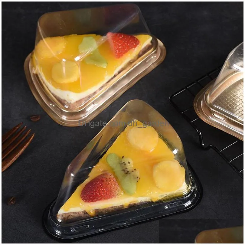 transparent cake box cheese triangle cakes color blister restaurant dessert packaging boxes