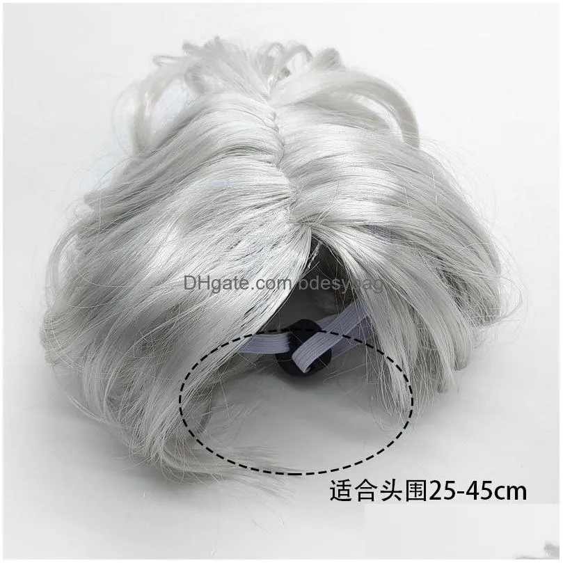Cat Costumes Pet Wigs Cosplay Props Funny Dogs Cats Cross-Dressing Hair Hat Costumes Head Accessories For Halloowen Christmas Pets Sup Dh4Lz