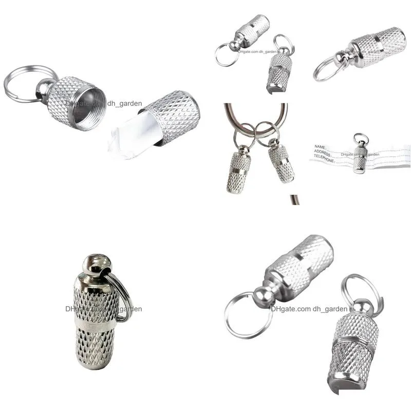 fashion pet pendant anti lost brass dog tag collar keychain tags 8x21mm pets supplies