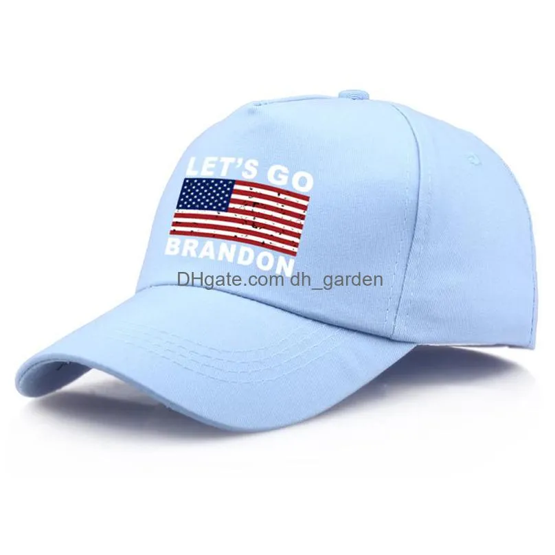 lets go brandon cotton print baseball cap personalized american flag cap outdoor sun hat