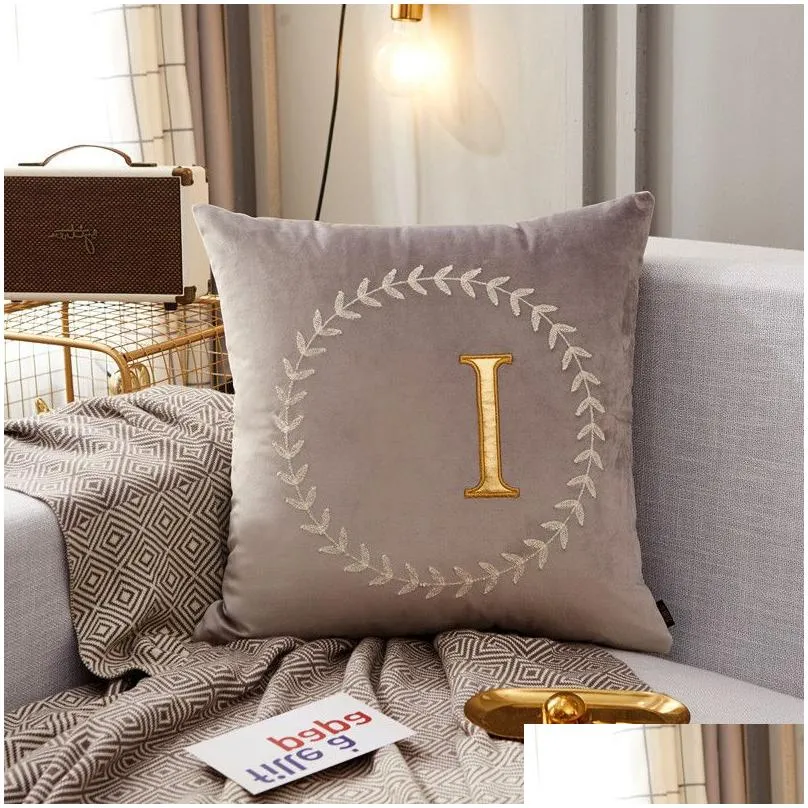 Cushion/Decorative Pillow Home Letter Square Cushion Designer Decorative Pillow Luxurys Designers Fashion Decorate Four Seasons 220217 Dhgmk