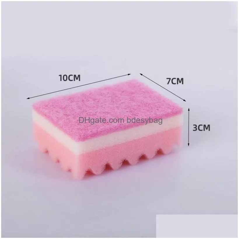 Sponges & Scouring Pads Cleaning Sponges Pads Kitchen Cleanings Tool Home  Color Random Household Wave Sponge Drop Delivery H Dh0Xl