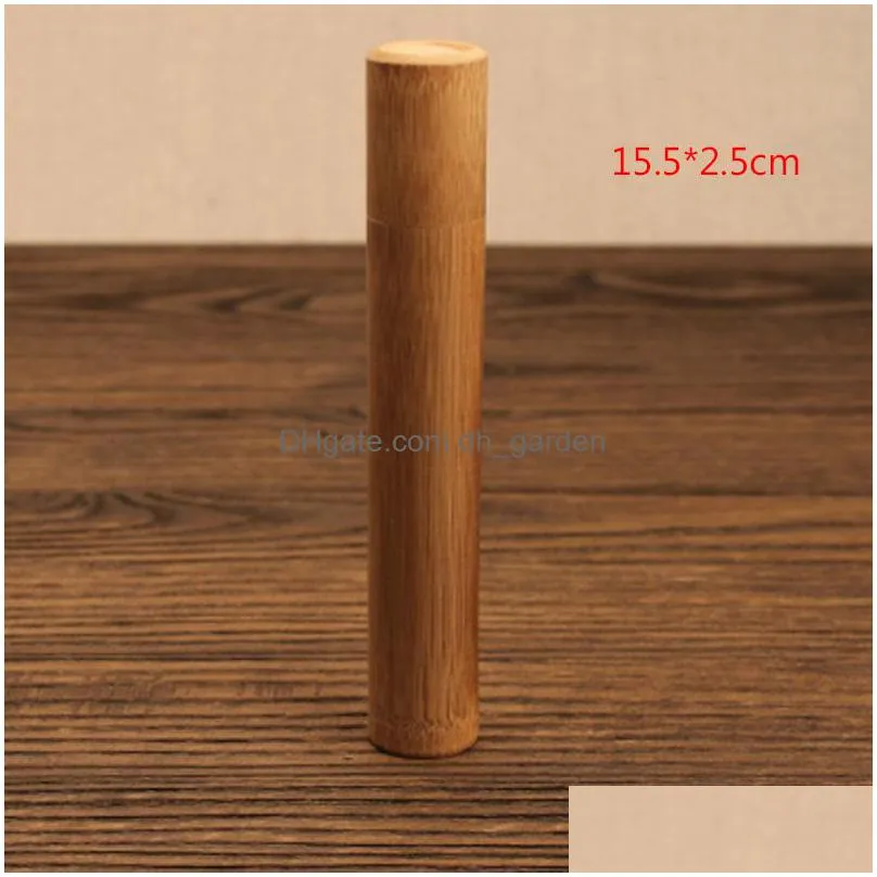 bamboo tea canister caddies portable sealed teas barrel container cylinder tea pot