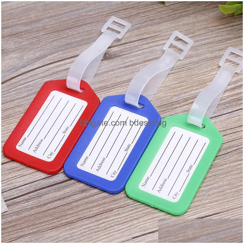 plastic pp travel luggage tag suitcase boarding pass board viagem checked card mixproof boarding tag address label name id tags lz1819