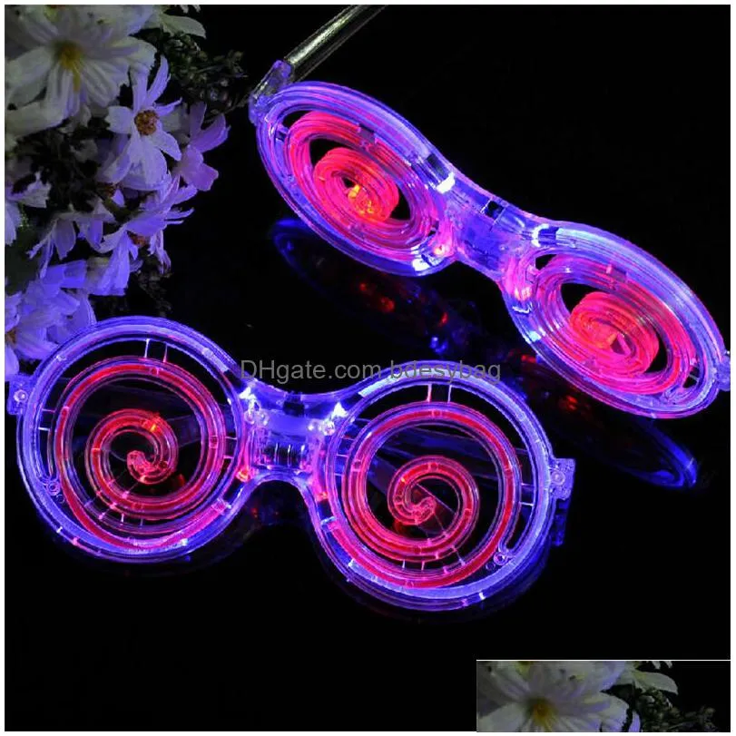 creative led light glasses lollipop flashing glass mask for kids halloween christmas festival gift party decoration supplies za4544