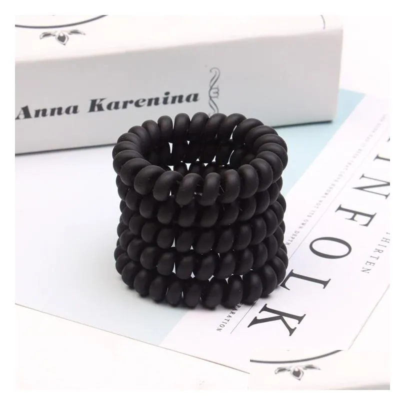 women girls frosted coil hair ties large hairbands elastic hair rope rubber ring ponytail holder for women girls thick hair