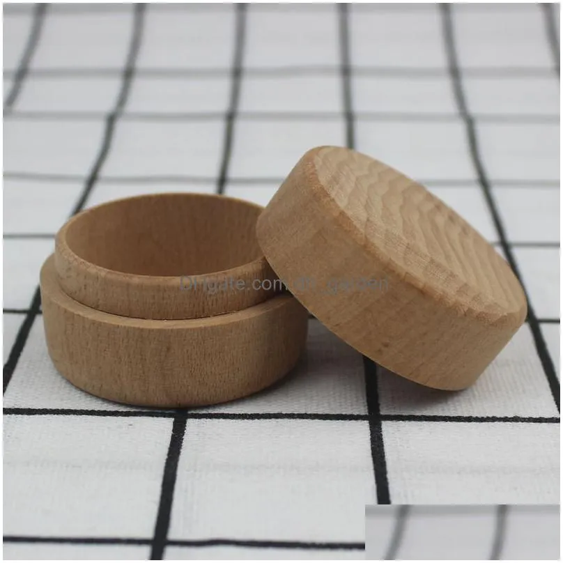 beech round ring box earring necklace packaging storage box portable jewelry boxes