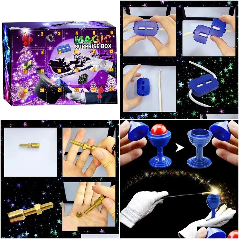 christmas decorations 24 grids puzzle toy advent countdown calendar box holiday parties surprise p15f 221130