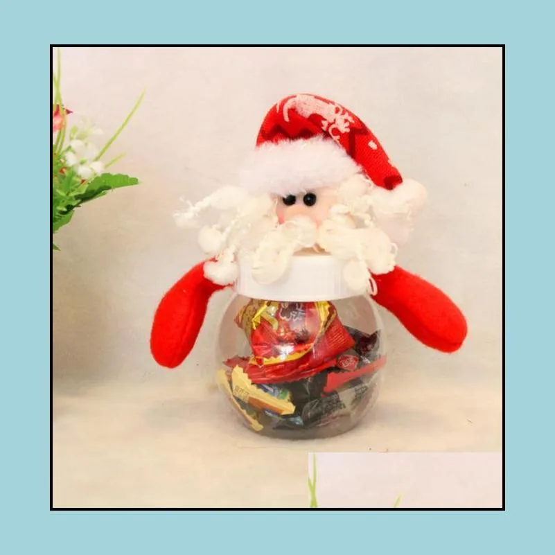 christmas candy box xmas elk santa snowman bear dolls topper clear sweet boxes container kids festive new year gift wrap party decor