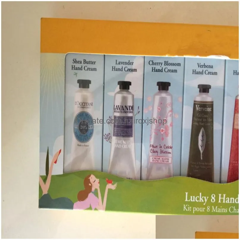 Other Health & Beauty Items 30Mlx8 Pnce Hand Cream Lucky 8 Hands Kit Care Kits Pour Mains Chanceuses Travel Exclusive Drop Delivery He Dh70D