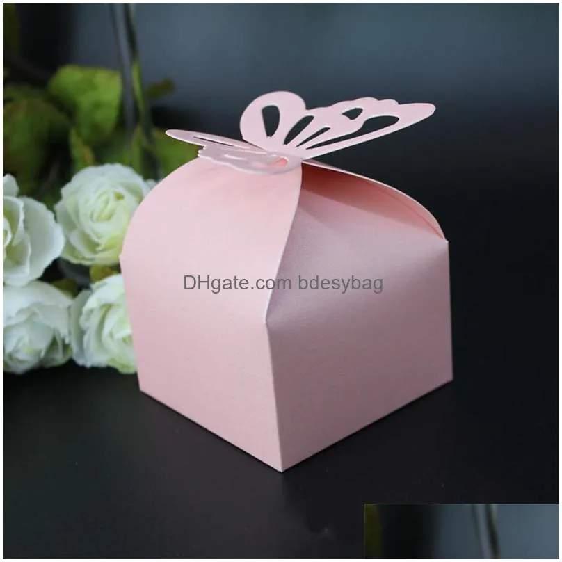 butterfly gift box decoration wedding decor baptism birth cake style wedding party baby shower gift box ct0450