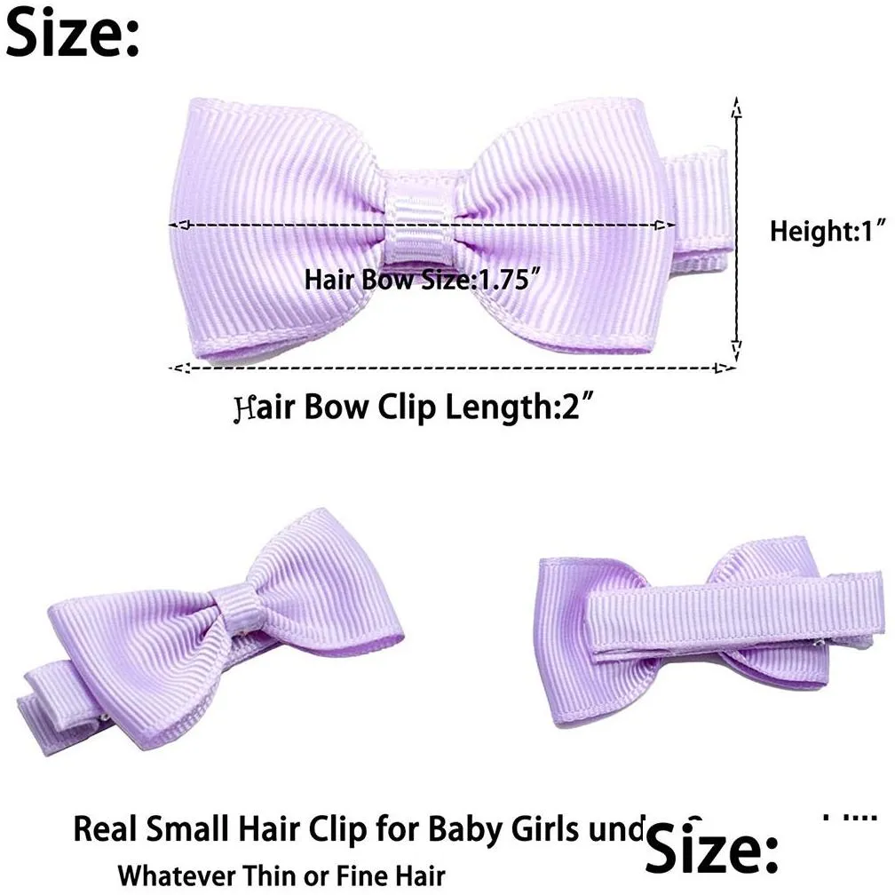 80 pieces baby hair clips 2 inches hair bows fully wrapped alligator clips for infant and baby girls 40 colors in pairs4280725