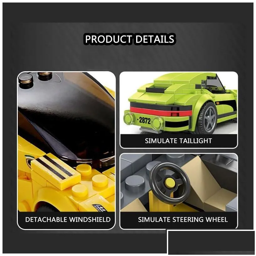 DHgate.com:161 Pieces Building Blocks Car Simulated Rubber Tire ...