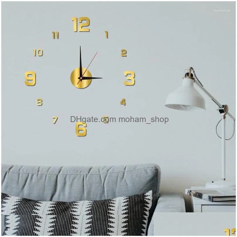 wall clocks 2023 simple luminous mute clock nordic minimalism diy stereo digital living room bedroom sticker