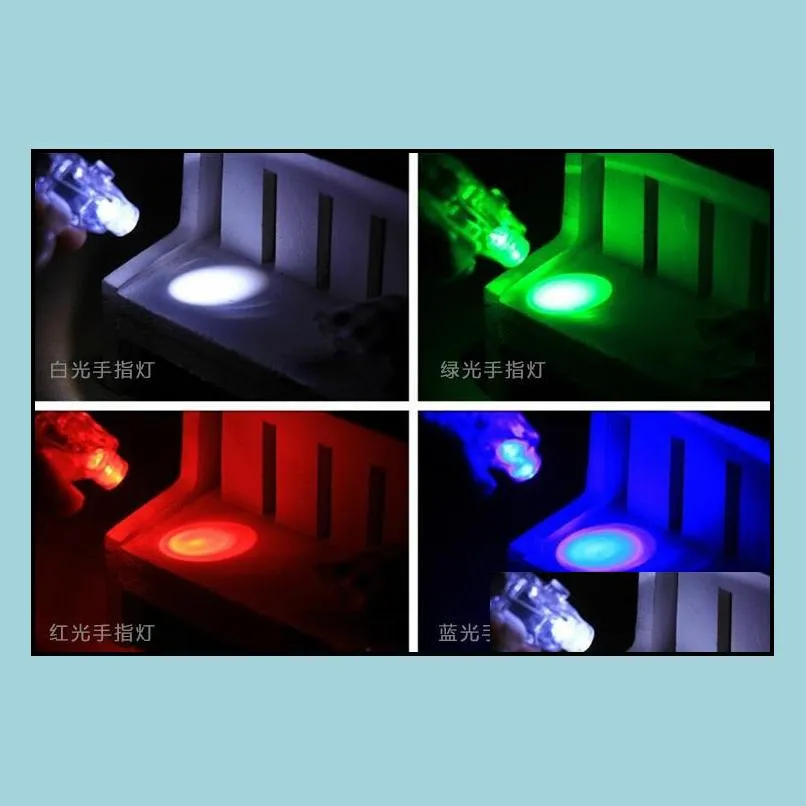 fun finger lights led beams laser rings raves neon glow lamps party birthday chistmas disco props festive favor evernt supplies 4color