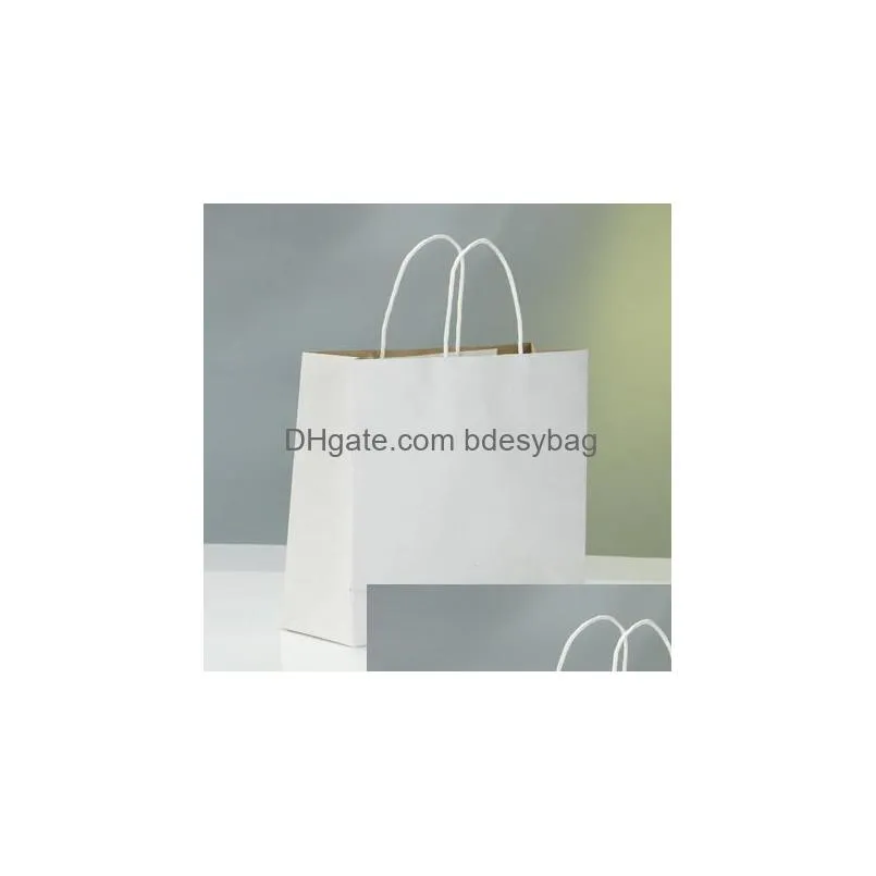 kraft paper window opening horizontal bag pure gift paper bag new type window multicolor packing bag yt0051