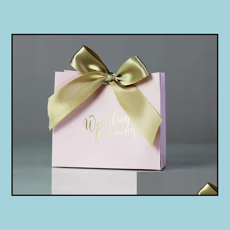 wedding favors candy box gift bags with ribbon chocolate box party sweets gift favours wrap vintage engagement anniversary decoration