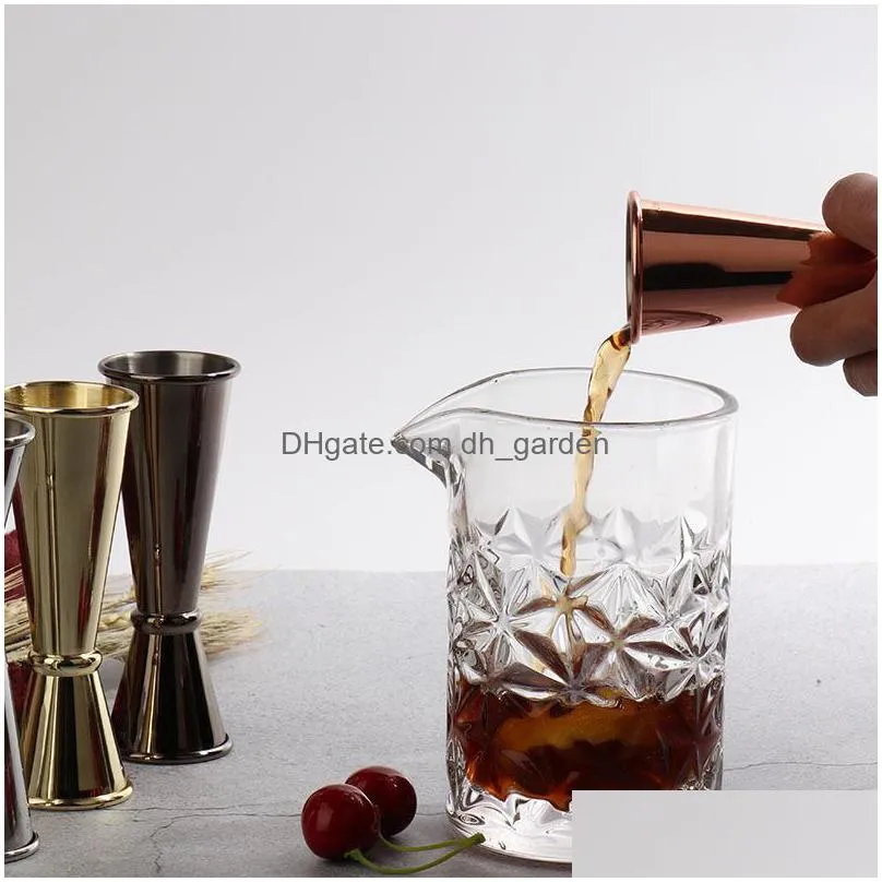stainless steel bar measuring cup double headed crimping cocktail cups with scale 30/60ml bartending tool