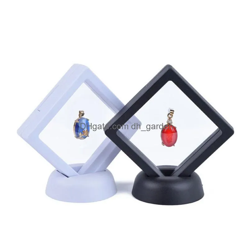 jewelry stand ring pendant necklace stand holder suspended floating jewellery coins gems artefacts display box for women