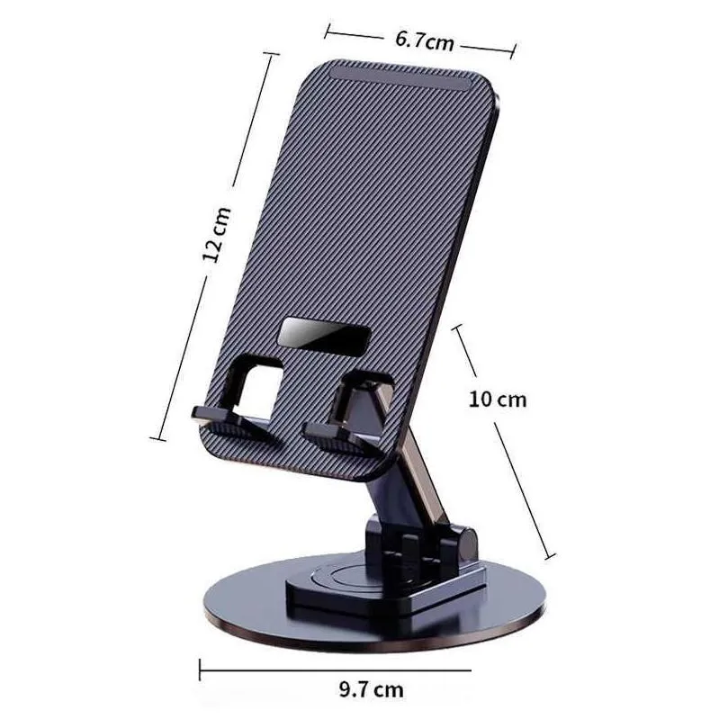 aluminum alloy mobile phone bracket desktop plate bracket plastic mobile phone stand rotary folding holder