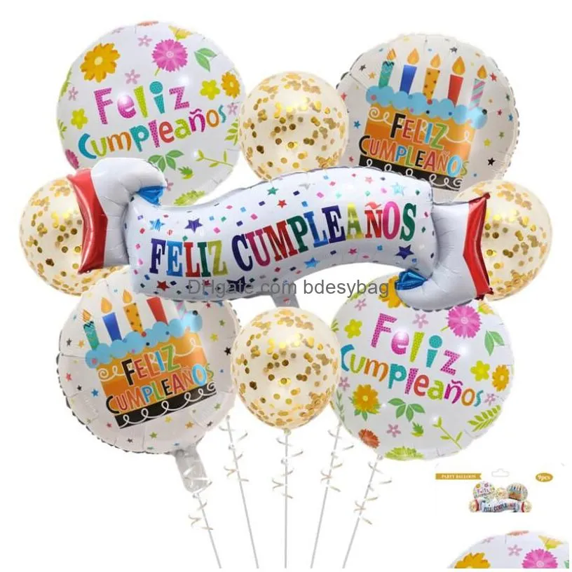 Other Event & Party Supplies Kids Party Balloons Happy Birthday Letter Foil Balloon Baby Shower Anniversary Event Decor Supplies Drop Dhokx