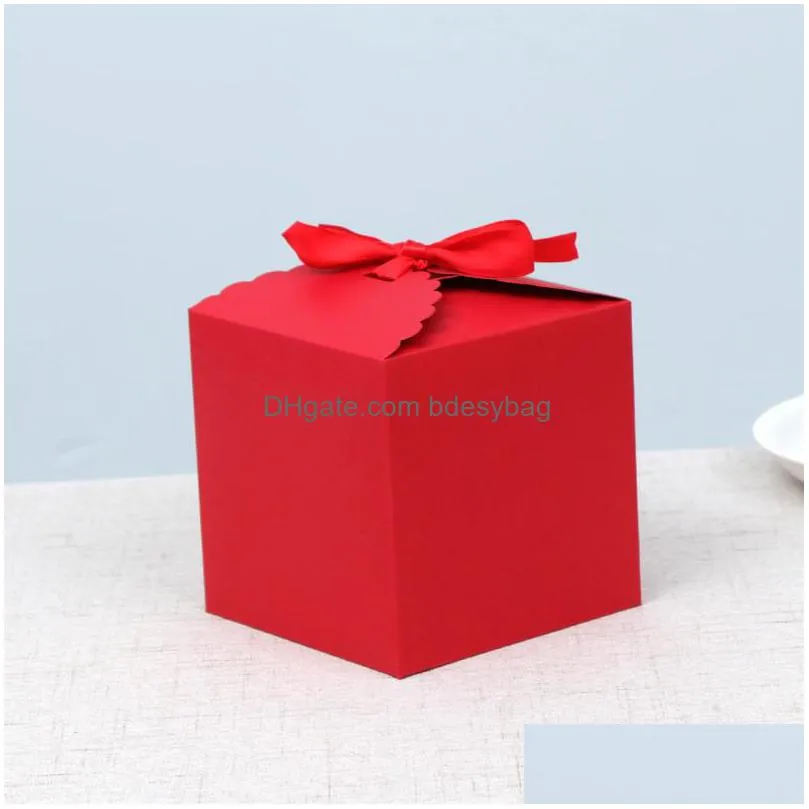 brown kraft paper box small gifts packaging box carton paperboard wedding party supply packing box ct0348