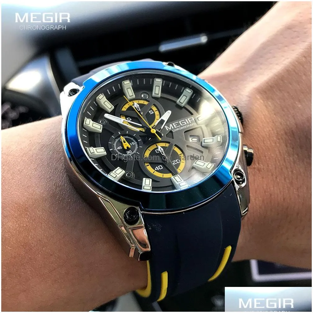 Wristwatches Mens Military Sport Watches Men Waterproof Fashion Blue Sile Strap Wristwatch Man Luxury Top Brand Luminous Dro Dhgarden Otwsa