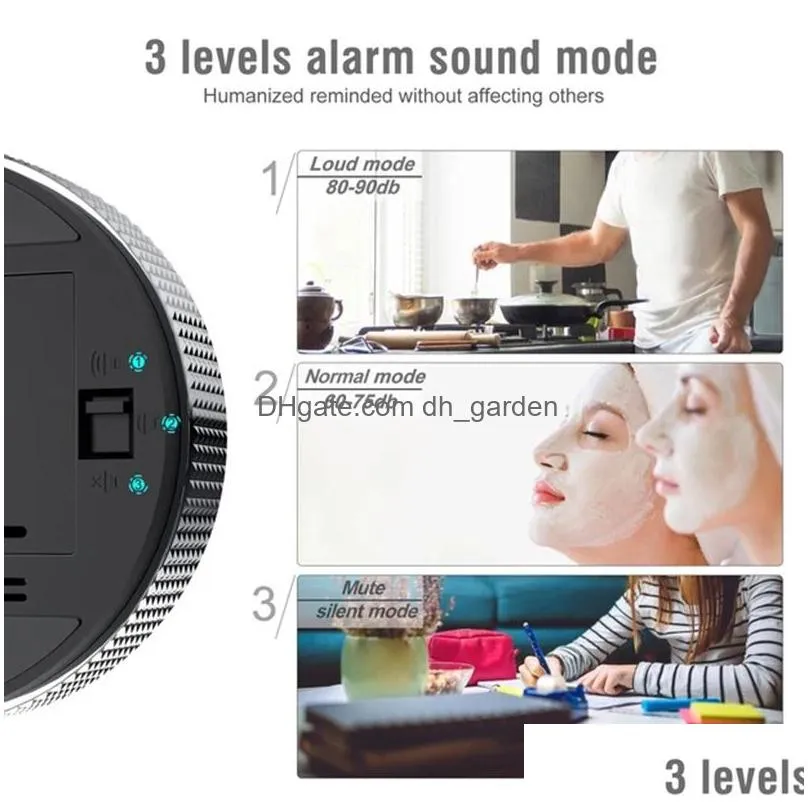 rotary timer led silent magnet timers kitchen alarm clock beauty exercise reminder tool