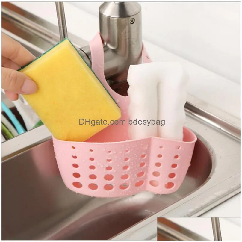 kitchen organizer sink hangable storage basket faucet sponge holder soap brush organization wholesale lz0133