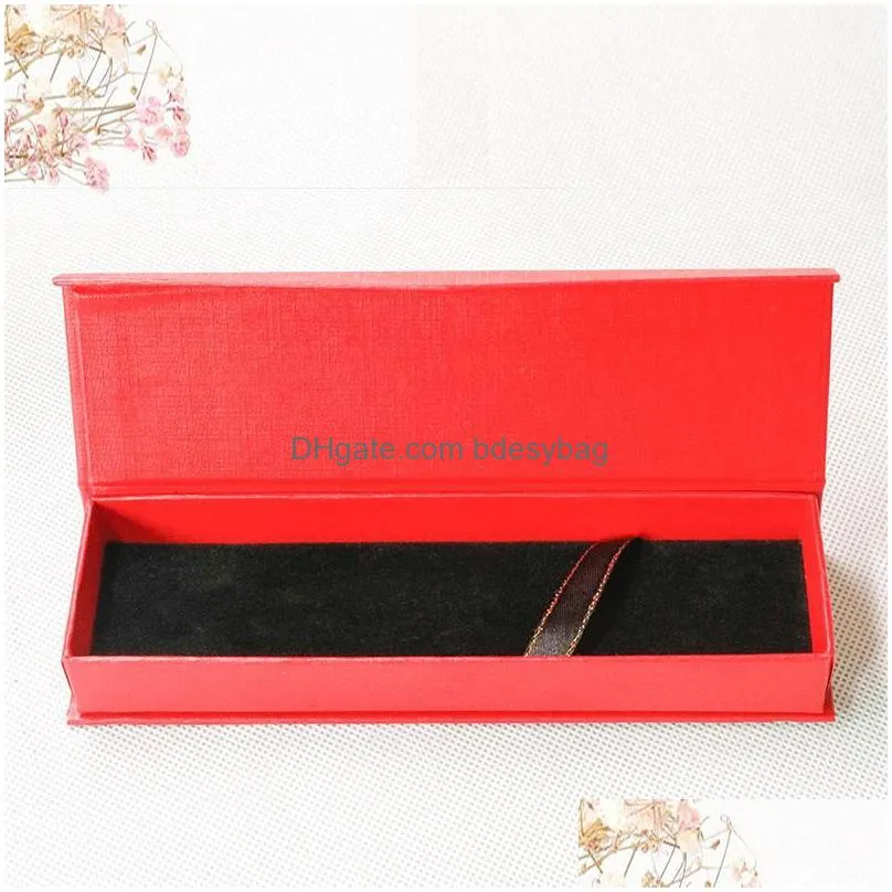 red blue black office pen display packaging boxes blank gift jewelry packaging box pen packing box paper case wholesale lx2285