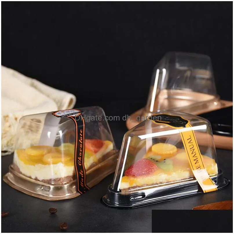 transparent cake box cheese triangle cakes color blister restaurant dessert packaging boxes