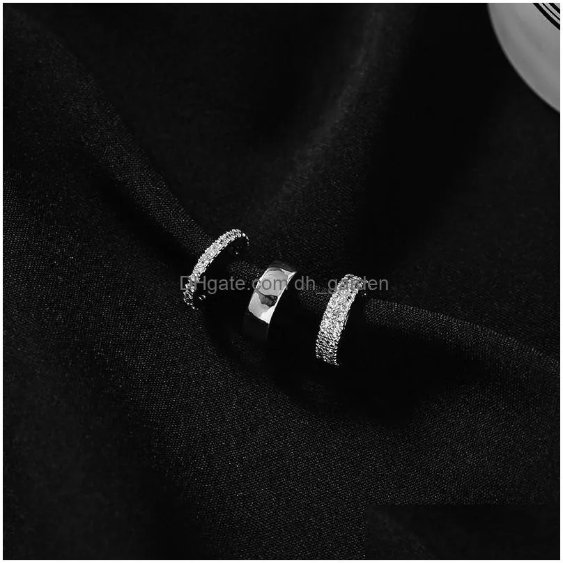 Ear Cuff 3Pcs/Set Clips Earrings For Women Uni Minimalist Fashion Cartilage Hoop Ear Cuff Fake Piercing Clip On Earring Drop Dhgarden Ot4L6