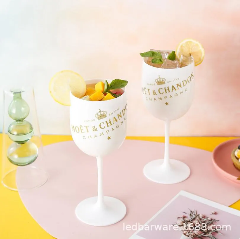 Wine Glasses Wine Glasses 6Pcs Veuve Yellow Label Polycarbonate Clicquot Champagne Flutes Coupes Wisky Cups6361734 Drop Delivery Home Dhokp