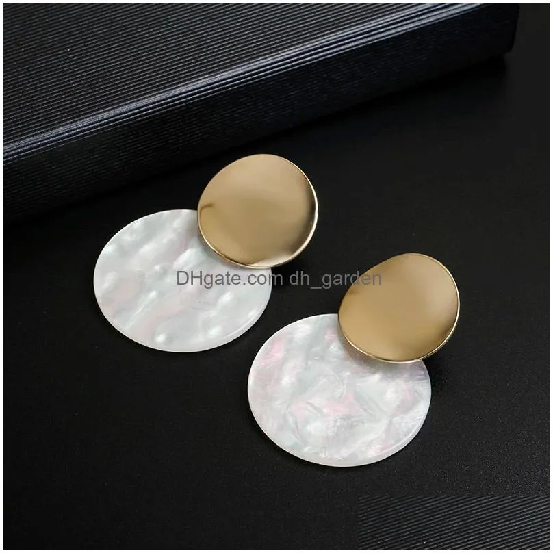 Stud 2021 Korea Pearl Earrings For Women Round Geometric Statement Vintage Gold Color Stud Earring Fashion Jewelry Drop Deli Dhgarden Ot8Qf