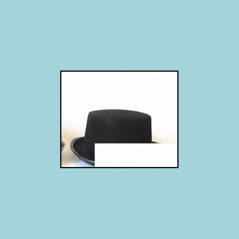magician hats funny black satin felt kids top hat party dress up costumes lincolns cap for children gentleman