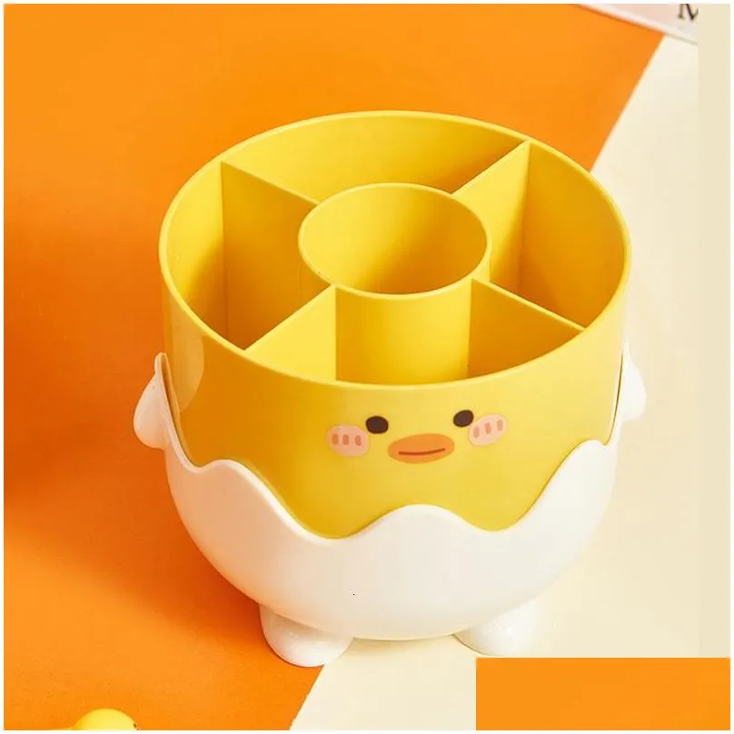 wholesale other desk accessories cute little yellow chicken pen holder large capacity pencil storage box desktop organizer stand case student stationery