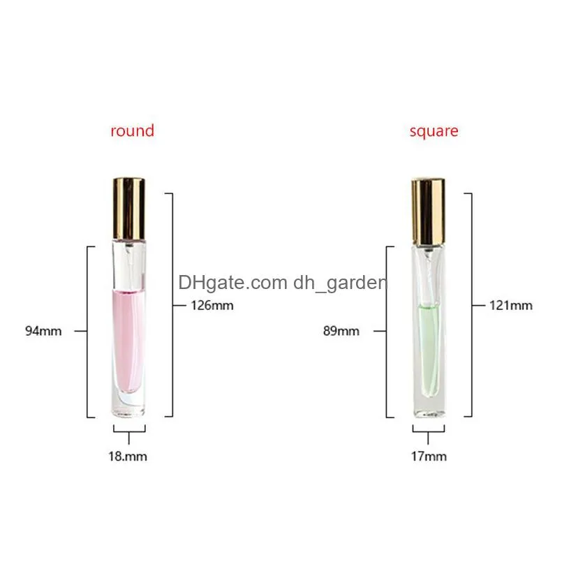 reusable mini perfume bottle 10ml glass clear spray bottle travel portable dispense atomizer empty cosmetic bottles