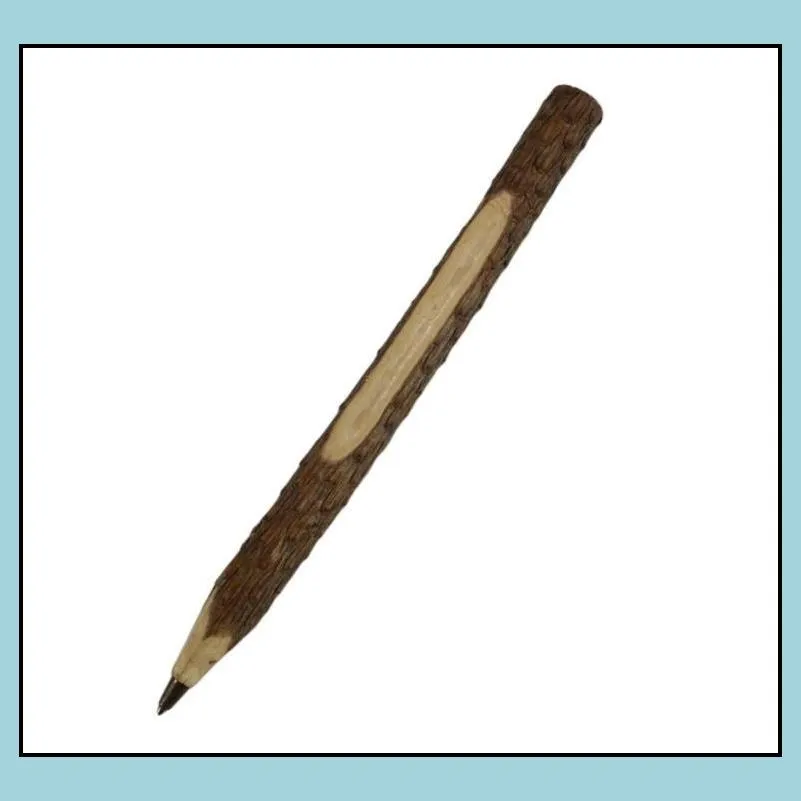 creative ecological wood ballpoint pen pencil handmade wooden branch write pens school supplies stationery gift 5.1/6.6 custom own