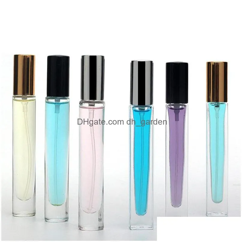 mini fragrance spray bottle round clear glass essential oil bottle atomizer travel portable empty cosmetic bottles 10ml