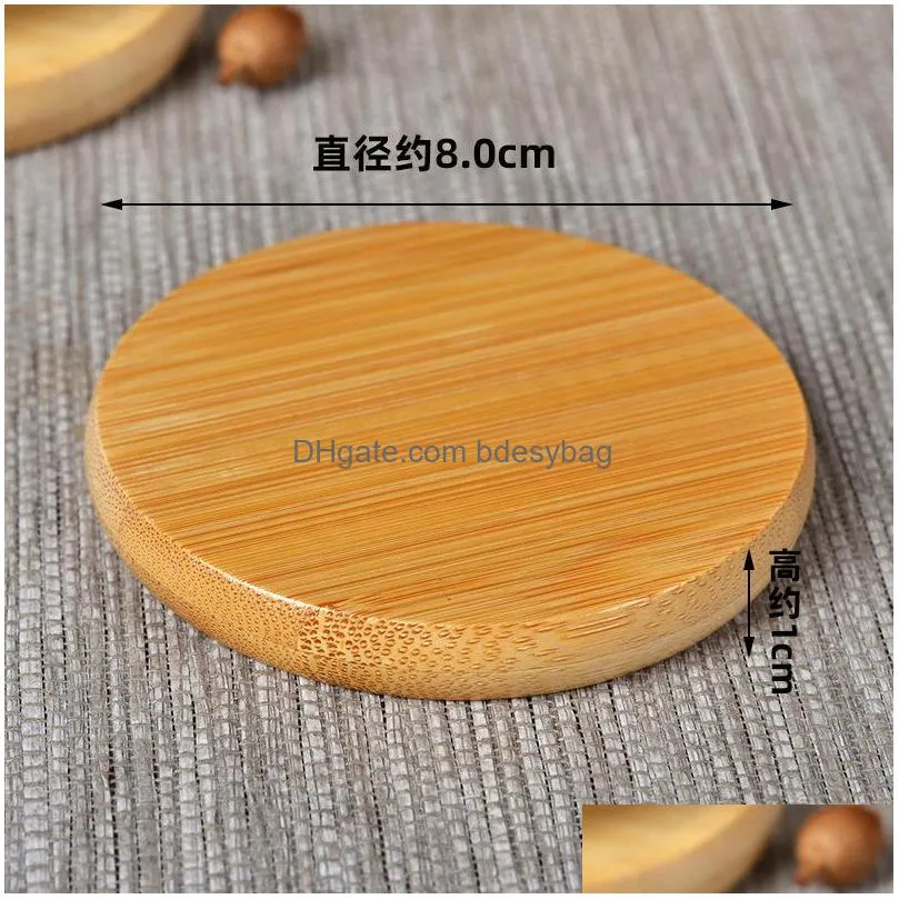 wooden bamboo coaster for glass cups tea cup glass holder natural wood bamboo home decor original style wholesale lx4736