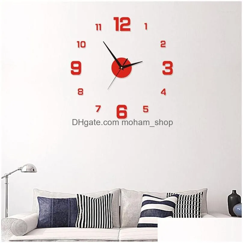 wall clocks 2023 simple luminous mute clock nordic minimalism diy stereo digital living room bedroom sticker